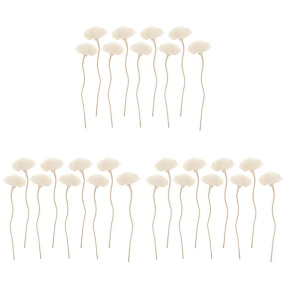 Set of 3 Essential Oil Diffuser Aromatherapy Rattan Flower