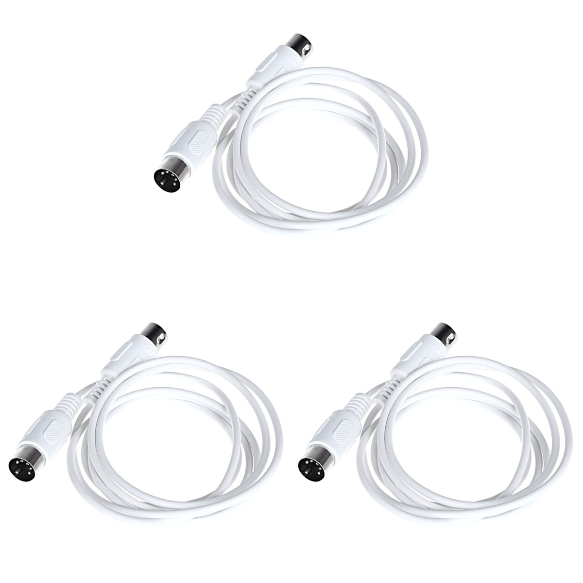 Set of 3 Extension Cord Keyboards Electronic Adapter Cable Midi Right