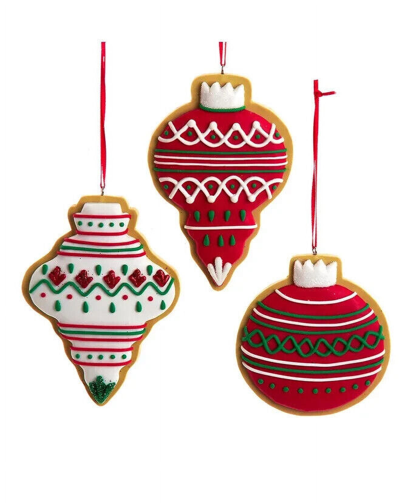 Set of 3 FROSTED SUGAR COOKIE Christmas Ornaments, by Kurt Adler