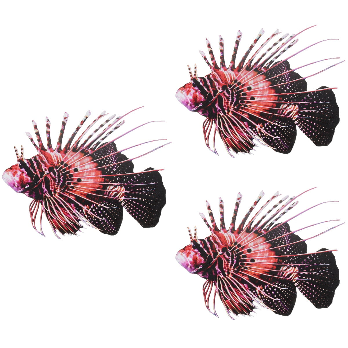 Set of 3 Fish Decorations Bowl Wrought Iron Pendant Red Delicate Wall ...