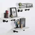 thumbnail image 1 of Set of 3 Floating Shelf Industrial Pipe Brackets Rustic Wall Mount Storage Shelf, 1 of 8