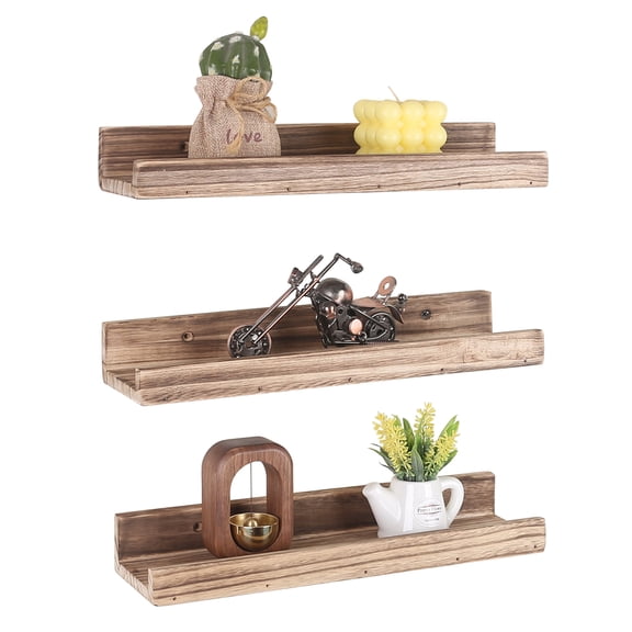 Set of 3 Floating Shelves for Wall Living Room Decor Wall Mounted Shelves with Lip for Display Picture Ledge Shelf for Bedroom