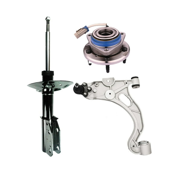 Set of 3 Front Right Lower Control Arm Ball Joint-Wheel Hub Bearing Assembly-Suspension Strut Assembly For 2000 2001 Buick Lesabre