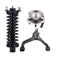 thumbnail image 1 of Set of 3 Front Right Lower Control Arm-Wheel Hub Bearing Assembly-Quick Complete Strut-Coil Spring Assembly For 2002-2007 Jeep Liberty, 1 of 10