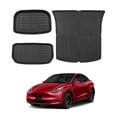 thumbnail image 1 of Set of 3 Front and Rear Trunk Cargo Floor Mat For 2021-2024 Tesla Y 5 Seat, 1 of 6