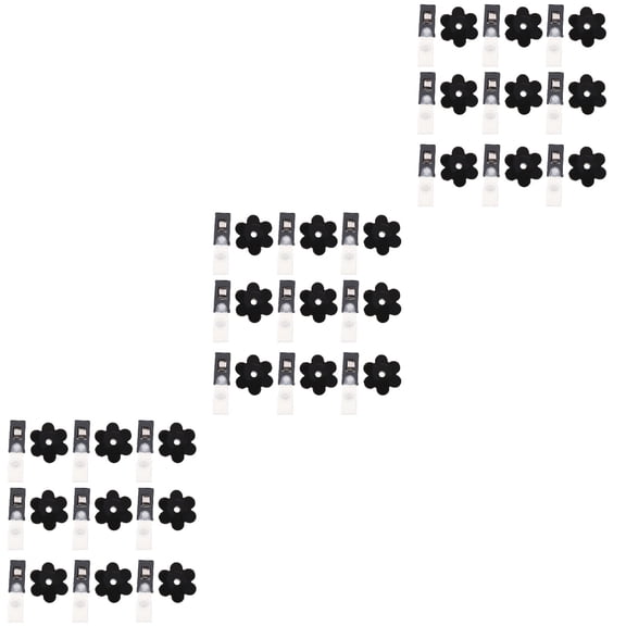 Set of 3 Garden Flag Banner Clips Accessories for Stand Stopper Flagpole Black