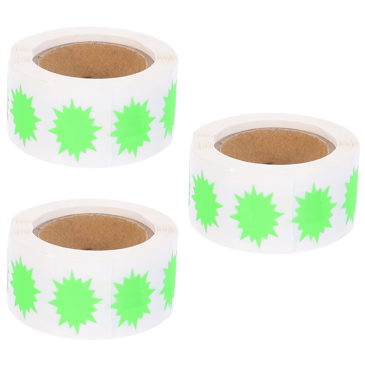 Set of 3 Glossy Fluorescent Color Label Roll Practical Stickers Rainbow ...