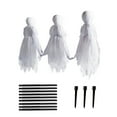 thumbnail image 1 of Set of 3 Glowing Face Witches 6 Feet Tall Outdoor Yard Halloween Decoration Holding Hands, 1 of 4