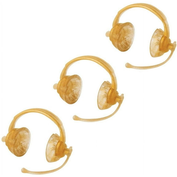 Set of 3 Gold Commentator Headsets for WWE & AEW Wrestling Action Figures