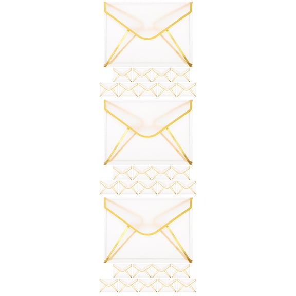 Set of 3 Greeting Card Envelope Elegant Envelopes Tea Party