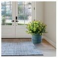 thumbnail image 1 of Set of 3 Grid Ceramic Flowerpot, Modern Planter for Patio, Garden, Windowsill - Blue Green, 1 of 9