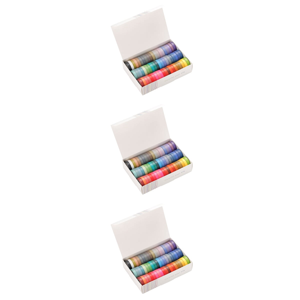 Set of 3 Hand Account Tapes Scrapbook Double Sided for Crafts Crafting Colorful
