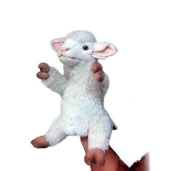 Handcrafted Cuddlers Set of 3 Handcrafted Lamb Hand Puppet Stuffed Animals 11"