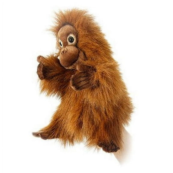 Handcrafted Cuddlers Set of 3 Handcrafted Orangutan Baby Hand Puppet Stuffed Animals 9.75"