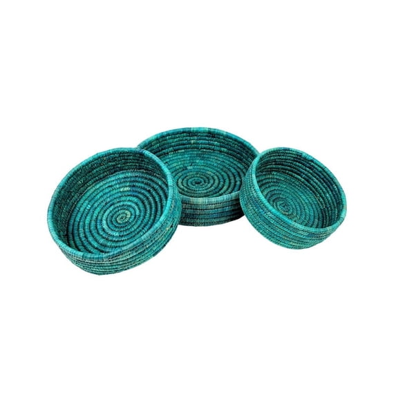Set of 3 Handwoven Sabai Grass Storage Baskets – Functional and Stylish