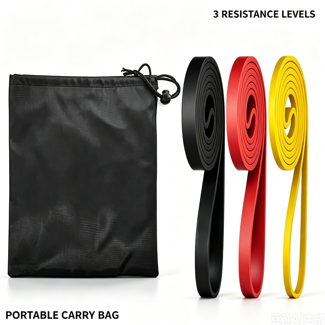 Set of 3 Heavy Duty Resistance Band Loop Exercise Yoga Workout Power Gym Fitness