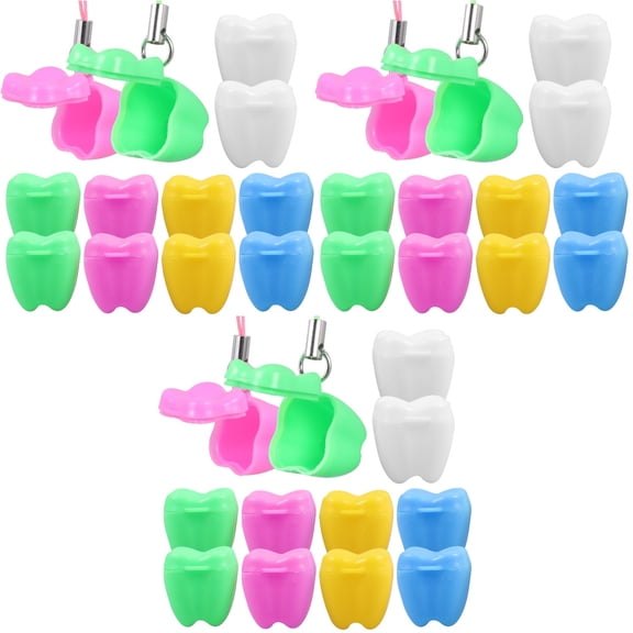 Set of 3 Holder Baby Teeth Storage Box Newborn Gift Travel 2.00X1.80X1.80CM