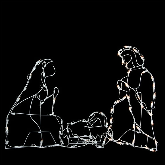Northlight 25.5" Holy Family Nativity Scene Lighted Outdoor Christmas Decor