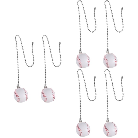 Set of 3 Home Decor Chandelier Pendant Ceiling Fan Globe Baseball White