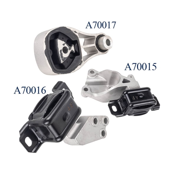Set of 3 ISA Engine Motor & Trans Mount for 2008-2015 Smart Fortwo l3 1.0L Replacement For A70016,A70017,A70015