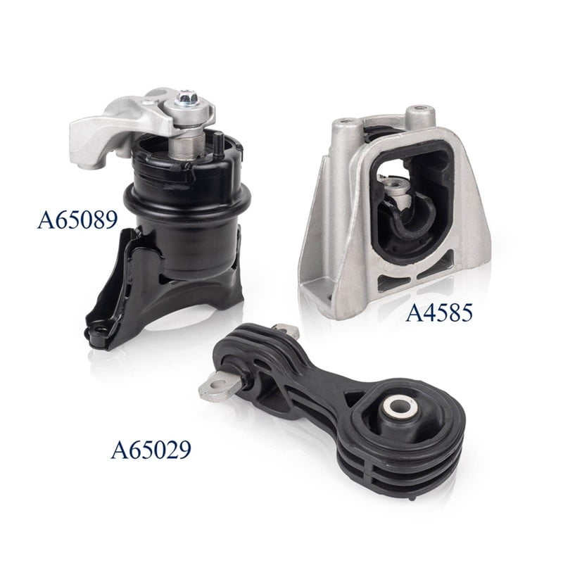 Set of 3 ISA Engine Motor & Transmission Mount Compatible with 2006-2011 Honda Civic l4 1.3L Replacement for A4585 A65019 A65029