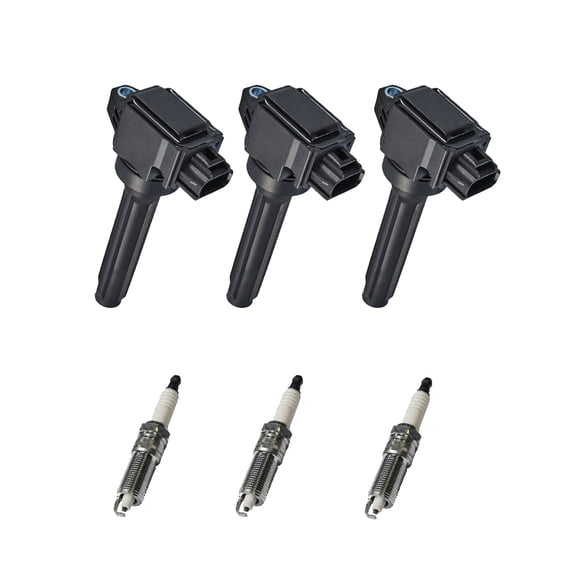 Set of 3 ISA Ignition Coils and 3 Denso Spark plug Compatible with 2016 Mitsubishi Mirage 1.2L L3 1193cc 73ci Replacement for 1832A057