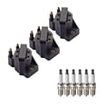 thumbnail image 1 of Set of 3 ISA Ignition Coils and 6 ISA Spark Plugs Compatible with 1998 1999 Chevrolet S10 2.2L L4 Replacement for DR39, 1 of 4
