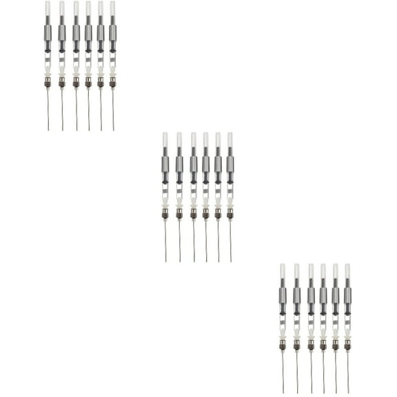 Set of 3 Ink Syringe Device Platinum Carbon Black Pen Refillable Student Office Silver