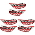 Set of 3 Kayak Stickers Shark Teeth Decal Cartoon Animal Decals for Boat Decoration Fishing