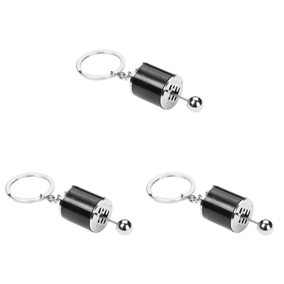 Set of 3 Black Keychain with Fob Refit Shifter Car Holder and Guitar Rosette Decals