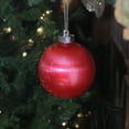 thumbnail image 1 of LED Lighted Christmas Ball Ornaments - Red - 6" (150mm) - Set of 3, 1 of 4