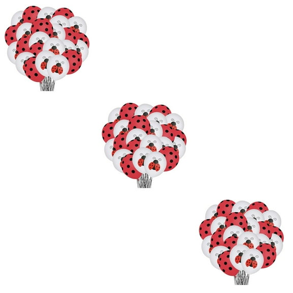 Set of 3 Ladybug Themed Balloon Balloons Party Supplies Miss Child