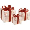 Set of 3 Lighted Gift Boxes Christmas Decoration PreLit Present with