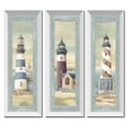 thumbnail image 1 of Set of 3 Lighthouse Art Prints Beach Country Coastal Décor-Three 6x18 White Framed Prints, 1 of 1
