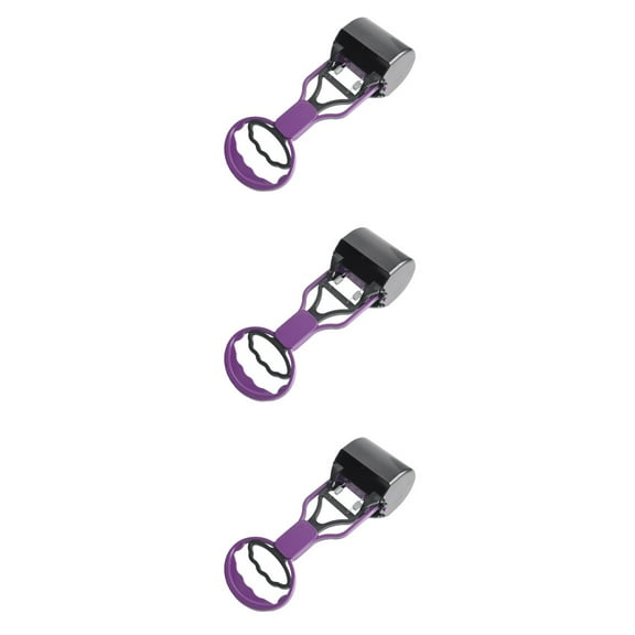 3pcs Outdoor Pet Kitten Litter Picker Sands Shovel Clip Practical Handle Small Clamp Cleaning up Tool Pet Supply (Purple)