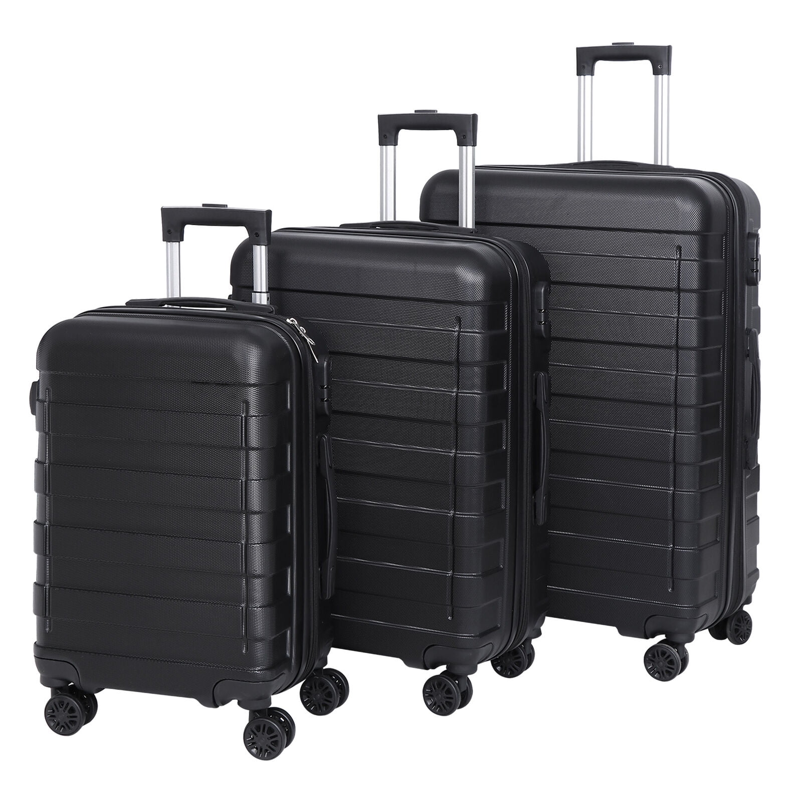Set of 3 Luggage Set CarryOn Luggage Hardside Suitcase Lightweight for