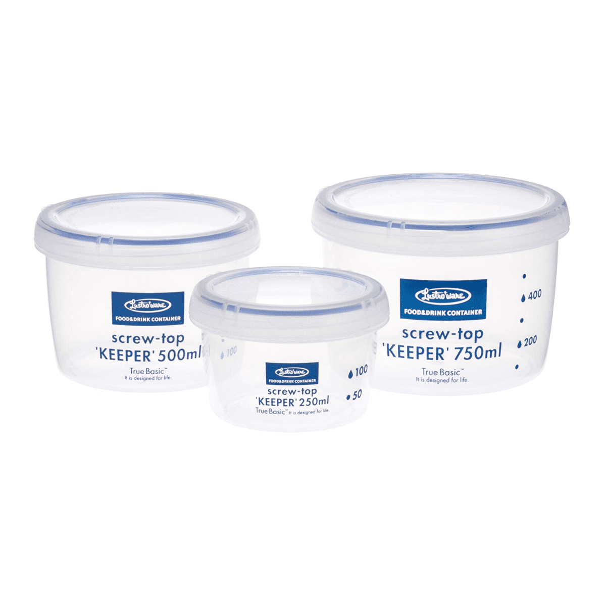 ( Set of 3 ) Lustroware Airtight Screw Top Food Containers with