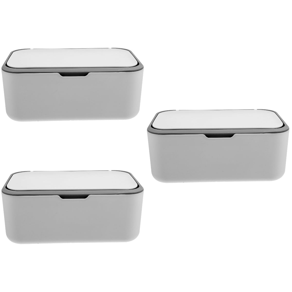 Set of 3 Mask Storage Box Face Wipes Masks Wipes Container Baby Wipes