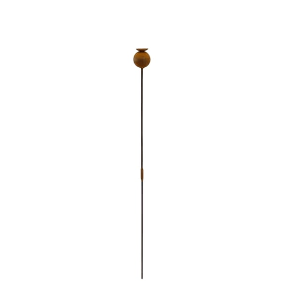 Set of 3 Metal Flowers For Outside,Rustic Metal Bud Garden Stakes, Rusted Iron Metal Yard Art, Weather-Resistant Lawn Pathway, Patio Decor