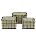 thumbnail image 1 of Set of 3 Metal Storage Baskets with Removable Canvas Liners, 1 of 2