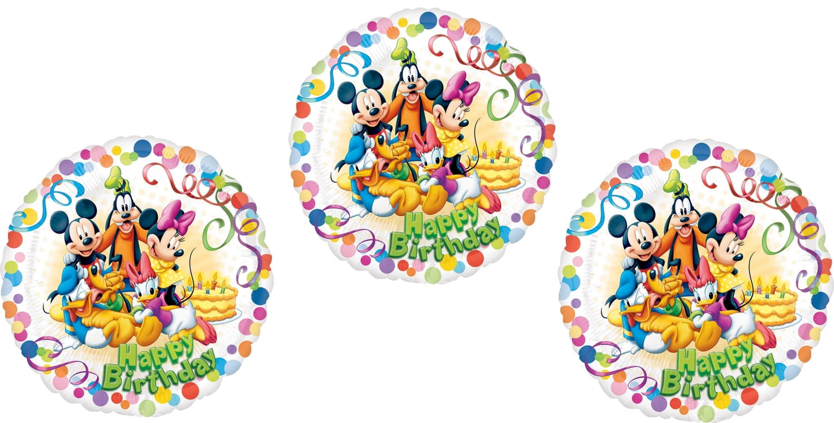 Set of 3 Mickey Mouse Clubhouse Happy Birthday Party Balloons