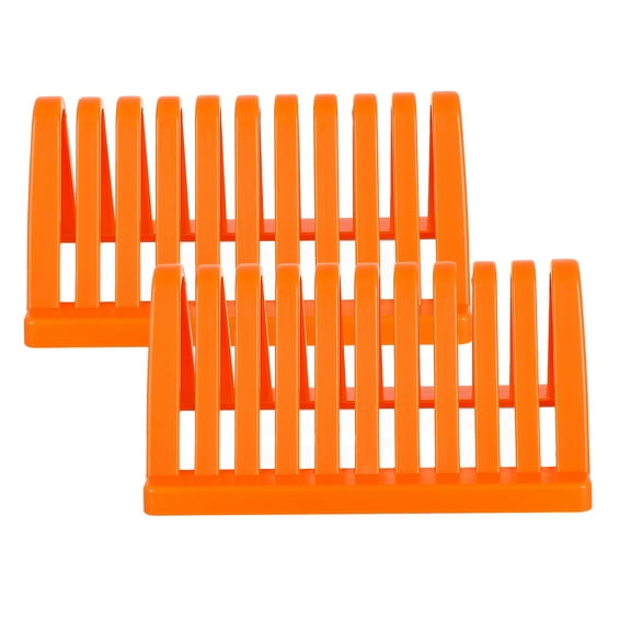 Set of 3 Microscope Slide Holder Para Slide Rack Child 16.50X10.50X9.00CM Orange