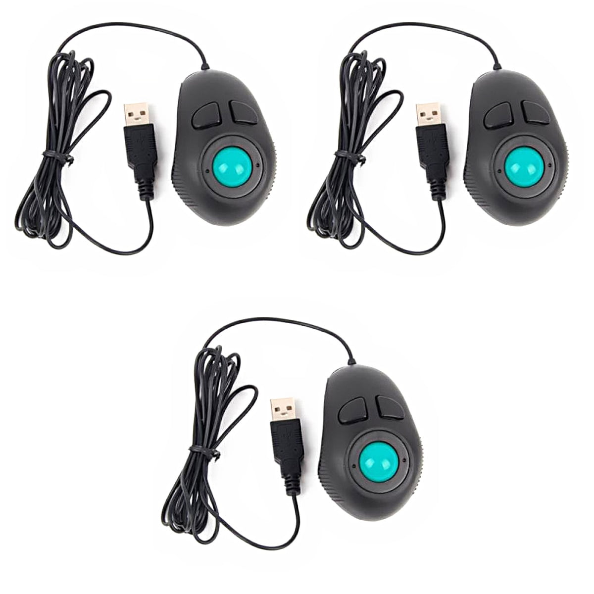 Set of 3 Mini Mouse Wired Mouse Trackball Mouse Wired 4D Mouse Mini ...