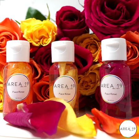 Set of 3 - MultiColor Toner with Roses Witch Hazel and Raw Unfiltered Apple Cider Vinegar - Pore Minimizer - Clarifying Treatment