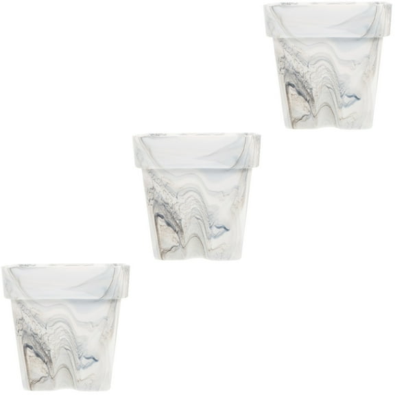 Set of 3 Multipurpose Planting Pots Planter Liner Plants White