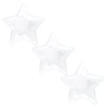 thumbnail image 1 of Set of 3 Openable Fillable Clear Plastic Star Christmas Ornaments DIY Craft 3.5 Inches, 1 of 4