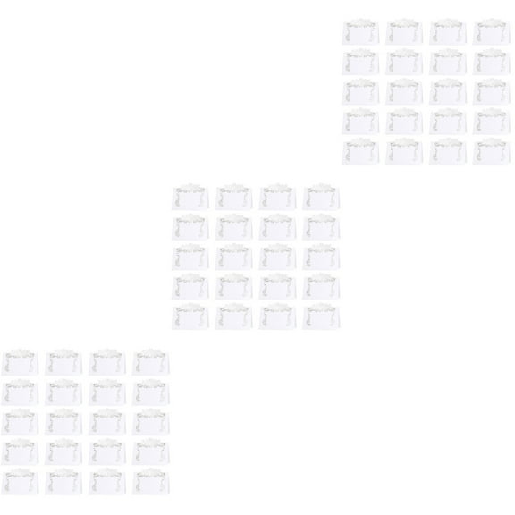 Set of 3 Paper Place Card Wedding Seating Chart Table Cards