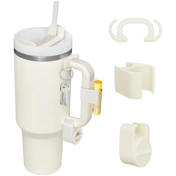Set of 3 Pcs Accessories for 40oz Tumbler or other brands 40 OZ Tumblers (Cream)