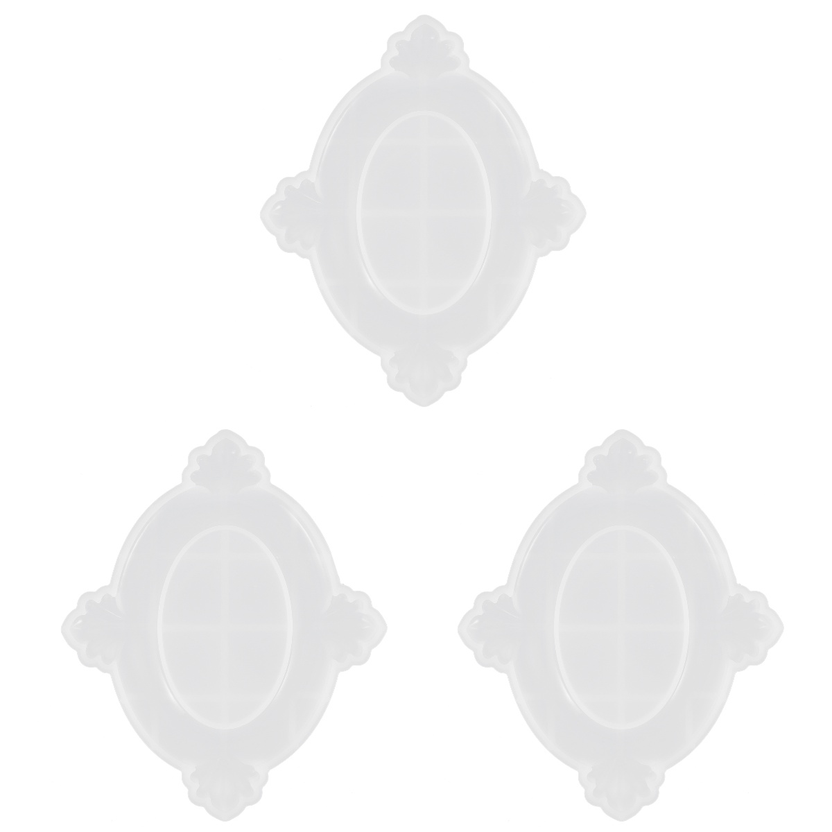 Set of 3 Photo Frame Silicone Mold Epoxy Molds DIY Candy Making
