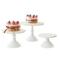 thumbnail image 1 of Set of 3 Pieces Cake Stands Iron Cake Holder Dessert Display Plate Serving Tray for Baby Shower Wedding Birthday Party (White), 1 of 6